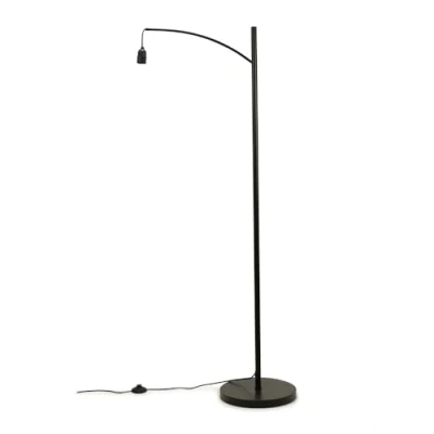 Image of Black Metal Curve Stem Free Standing Light Living Room Floor Lamp Base