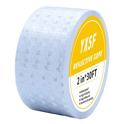 Image of YXSF White Reflective Tape,5 CMx10 M Reflector Tape Strips High Viscosity Conspicuous Waterproof for Vehicles Trucks,Trailers,Cars Ships Motorcycles Outdoor.…