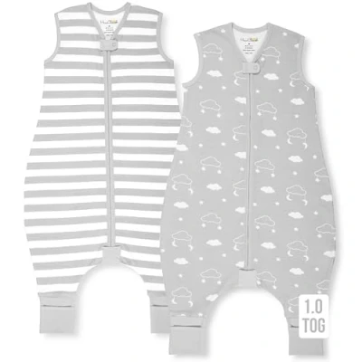 Image of Mama Cheetah Toddler Sleep Sack with Feet 3T 4T, 1.0 TOG Organic Cotton Baby Wearable Blankets Legs, Sleeping Bag for Walkers, Early Walker Large