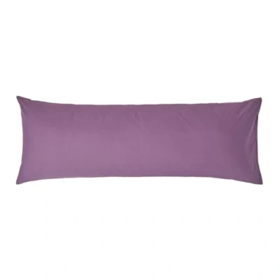 Image of HOMESCAPES Purple Grape Pure Egyptian Cotton Body Pillowcase 200 TC 400 Thread Count Percale Equivalent Long Pillow Case for Nursing Pregnancy and Elderly Support