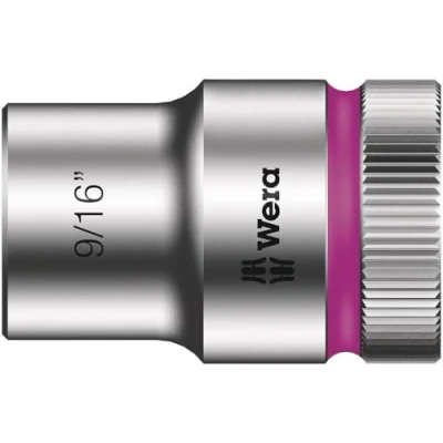Image of Wera 05003621001 9/16 Inch 8790 HMC Zyklop Socket with Hexagon Drive Silver
