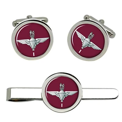 Image of 1st Battalion Parachute Regiment, British Army Cufflinks and Tie Clip Set