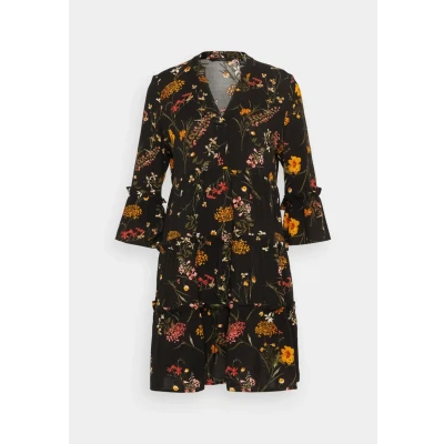Image of Vero Moda Vmeasy 3/4 Short Day dress, Women&#039;s, Size: Small, Black/pink
