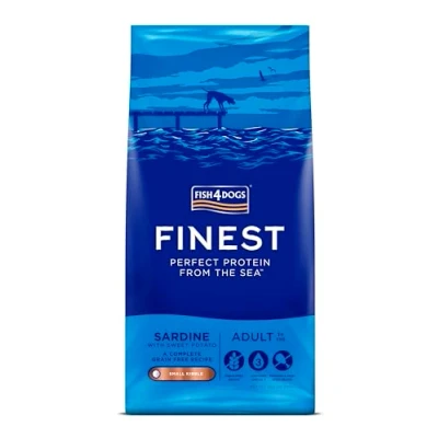 Image of Fish4Dogs Finest Adult Sardine with Sweet Potato Natural, Hypoallergenic Dog Food Great for Shiny Coats Rich in Omega 3, 6 and 9 (Small Kibble 6kg)