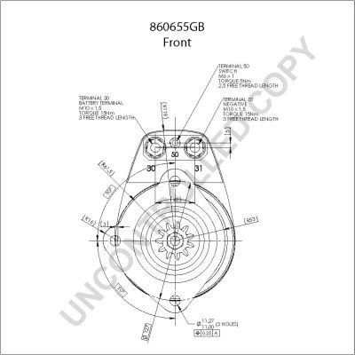 Image of 836873047 Generator PRESTOLITE ELECTRIC 860809GB 24V 110A with transistorised regulator 0mm