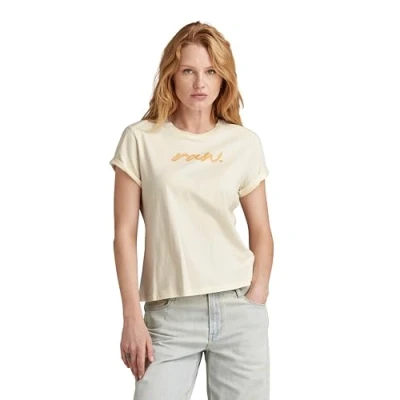 Image of G STAR RAW Women&#039;s Dot Top, Beige/khaki (antique white D24497 D626 G286), XS