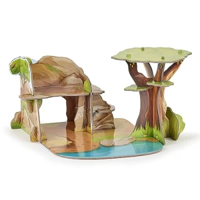 Image of Papo Mini Disney, Solid, 33106 Savannah Cardboard Environment, Multicolour, Small