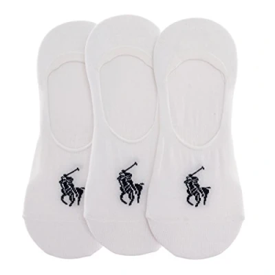 Image of Polo Ralph Lauren Liner 3 PACK Trainer socks, Men&#039;s, Size: One Size, White