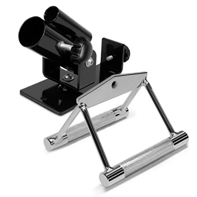Image of Yes4All JRXV Deluxe T bar Row Platform Full 360 Swivel &amp; Easy to Install Fits 2.5 cm Standard and 5 Olympic Bars, H. Combo + Double Grip