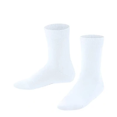 Image of FALKE Unisex Kids Family K SO Sustainable Cotton Plain 1 Pair Socks, White (White 2000) new eco friendly, 3 5