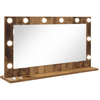 Image of vidaXL Vanity Mirror Old wood Wood, Glass 80 x 45 18 cm