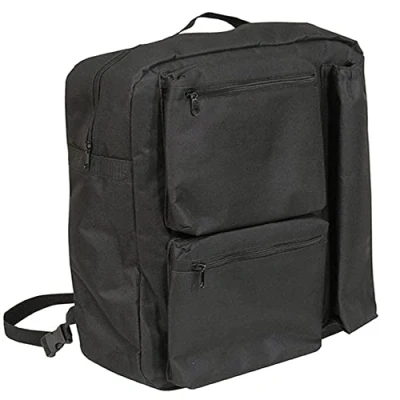 Image of Aidapt Deluxe Mobility Scooter Shopping Bag Crutch/Stick Holder Generous Storage,5 Zipped Compartments,Water Resistant,Sturdy Carry Handle,Wheechair,Rucksack,BackSack,Storage Bag,Elderly,Disability