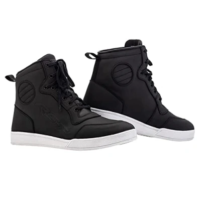 Image of RST HiTop Moto CE Mens Leather Waterproof Motorcycle Boots Sneakers Black (uk_footwear_size_system, adult, men, numeric, medium, numeric_9)