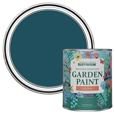 Image of Rust Oleum Blue Mould Resistant Garden Paint In Satin Finish Commodore 750ml