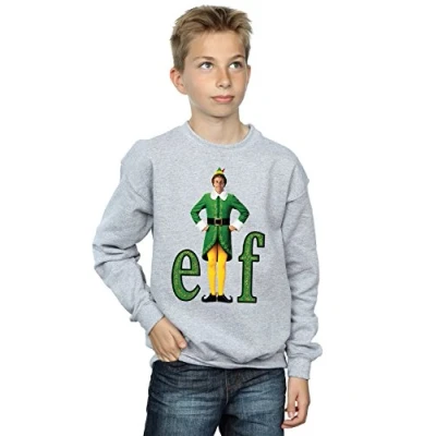 Image of Elf Boys Buddy Logo Sweatshirt 12 13 Years Sport Grey