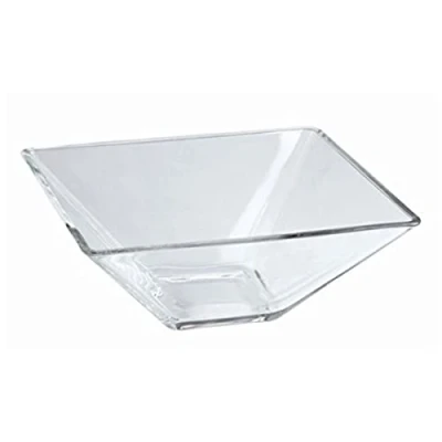 Image of Genware NEV B3174 Square Glass Bowl, 20 cm x 8 High (Pack of 6)