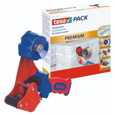 Image of tesa Premium Hand Dispenser Professional Tape for Unwinding Adhesive Packaging Tapes up to 50 mm Wide Suitable Industrial Use