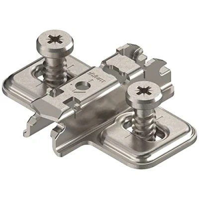 Image of Blum 2 x CLIP Mounting plate, Cruciform, Press Steel (for 15mm cabinets)