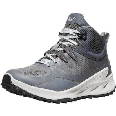 Image of KEEN Women&#039;s Zionic Mid Height Waterproof All Terrain Hiking Boots, Steel Grey/Magnet, 10.5
