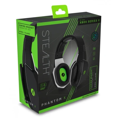 Image of Stealth Phantom X Premium Stereo Gaming Headset Black and Green