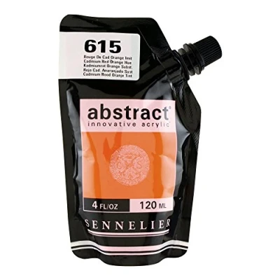 Image of Sennelier : Abstract Acrylic Paint 120ml Satin Cadmium Red Orange Hue