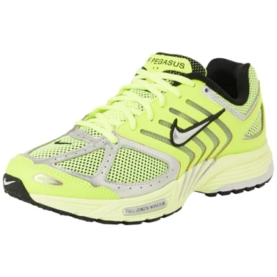 Image of Nike Sportswear AIR Pegasus Trainers, Women&#039;s, Size: 6, Volt/metallic silver/black/pure platinum/barely volt Imitation leather/ textile