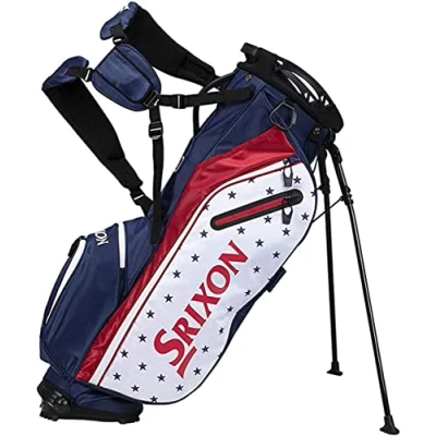 Image of Srixon US OPEN Major Limited Edition Stand Golf Bag 4 Club Divider 5 Zipper Pockets including a Velour lined Valuable and an Insulated Coller Pocket Comfort Mesh Hip Pad 2.5 Kg