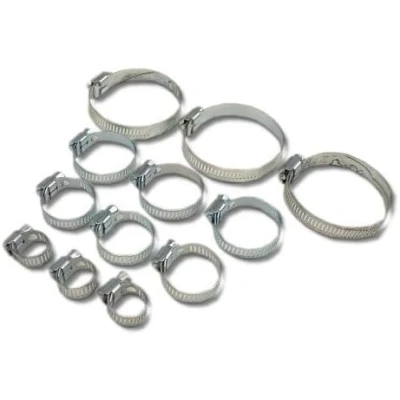 Image of UKDD® 12 Piece Garden Hose Clamps Jubilee Clip Set 6mm 51mm Universal Clips