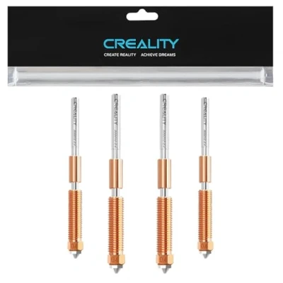 Image of Creality Official K1C Nozzles 0.4mm, Unicorn Quick Swap Ender 3 V3 Nozzle with Titanium Alloy Heat Break, Copper and Hardened Steel for K1C/Ender V3/Ender Plus 3D Printers(4PCS)