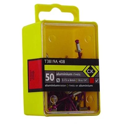 Image of C.K Pop Rivets Aluminium 3.15x6mm Box of 50