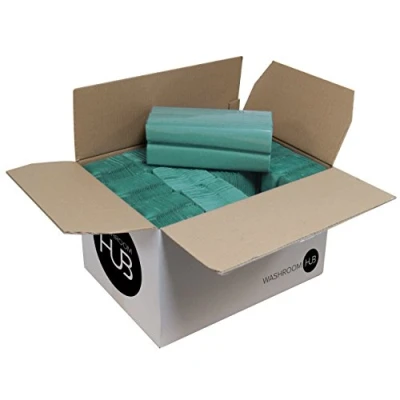 Image of Washroom Hub 2400 Pack C Fold Paper Towels Green/Blue Ultra Absorbent Fit Wide Range of Hand Towel Dispensers (Green)