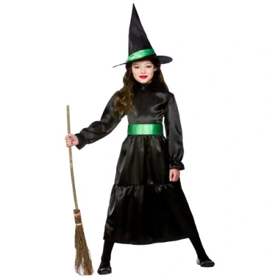 Image of Kids Wicked Witch Fancy Dress Costume Large (Age: 8 10)