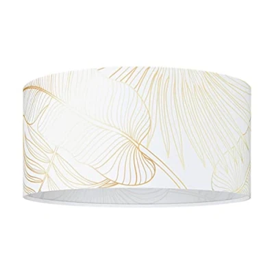 Image of EGLO Bucamaranga ceiling lamp white with leaf motif print