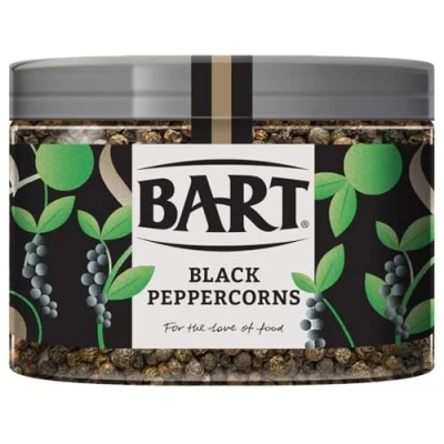 Image of BART Black Peppercorns Large Jar Hot &amp; Spicy, Ideal for Eggs, Salad Sweet Dishes Spice Rack Essentials (1x270g Jar)