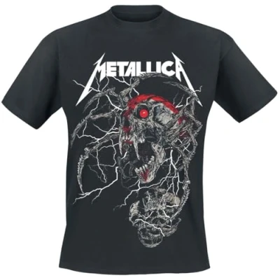 Image of Paradiso Clothing Metallica Spider DEAD Unisex Print Tshirt, Size: Medium, Black