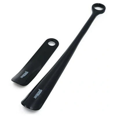 Image of Panoware Set of 2, Extra Long Handle Shoe Horn and Travel Horn, Black