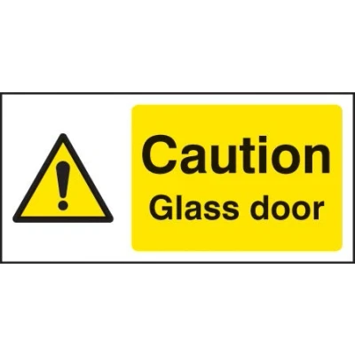 Image of Warning Signs Caution glass door Self Adhesive Vinyl