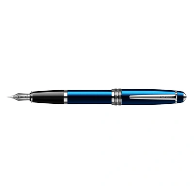 Image of CROSS Bailey Blue Lacquer Fountain Pen with Stainless Steel Medium Nib