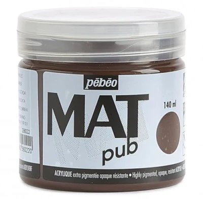 Image of PEBEO Mat Pub, Burnt Umber, 140ml