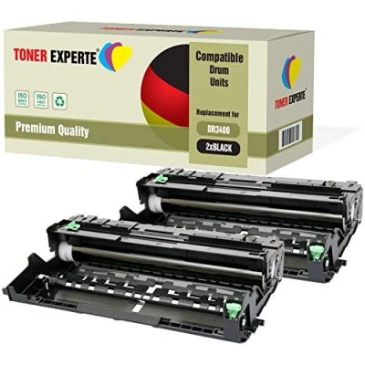 Image of 2 Pack TONER EXPERTE® Compatible with DR3400 Drum Units for Brother DCP L5500DN L6600DW HL L5000D L5100DN L5200DW L5200DWT L6300DW L6300DWT L6400DW L6400DWT MFC L5700DN L5750DW L6800DW L6900DW