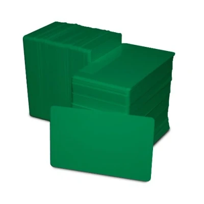 Image of ACB 101 003 929d Blank PVC Plastic Id Card Green (Pack of 50)