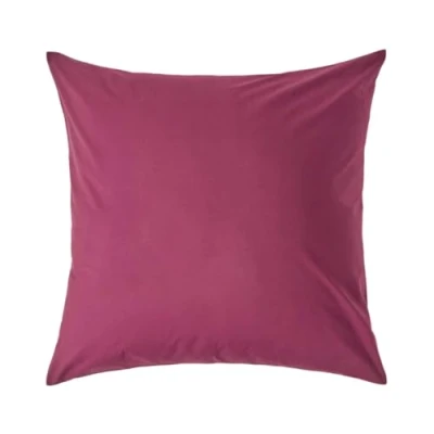Image of HOMESCAPES Plum Purple Pure Egyptian Cotton Euro Size Pillowcase 80 x cm 200 TC 400 Thread Count Percale Equivalent Large Square Pillow Case with Zip