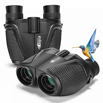 Image of BIJIA 12 x 25 HD Bright Binoculars, Easy to Focus, BAK4 Prism, FMC Lens, Waterproof, for Adults, Children, Travel, Hiking, Bird Watching, Hunting, Concerts