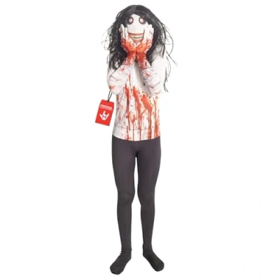 Image of Morphsuits Official Jeff The Killer Urban Legend Kids Halloween Fancy Dress Costume Large (Age 10 12)