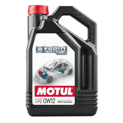 Image of Motul 107152 Hybrid Car Engine Oil Fully Synthetic Fuel Economy Lubricant for Petrol &amp; Vehicle Engines 100% Viscosity SAE J 300, 0W 12 4 Litres
