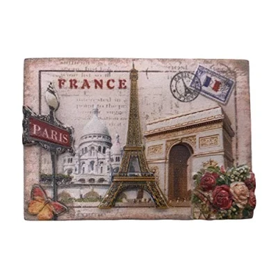Image of 3D Paris France Refrigerator Magnet Tourist Souvenirs Resin Magnetic Stickers Fridge Home &amp; Kitchen Decoration from China