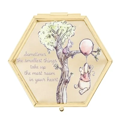 Image of Disney Home Winnie the Pooh Trinket Glass Jewellery Box With Lid VX701022L.PH