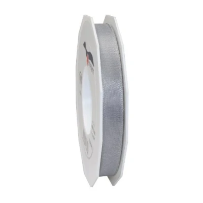 Image of C.E. Pattberg Präsent Europa Taffeta Ribbon Silver 15 mm width, 50 m length