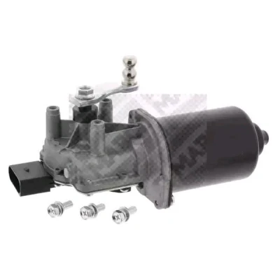 Image of 1J0955119A, 1J0955119B, 1J1955113C Wiper Motor MAPCO 90188 12V Front for left hand drive vehicles with lever VOLKSWAGEN: GOLF 4, Transporter 3