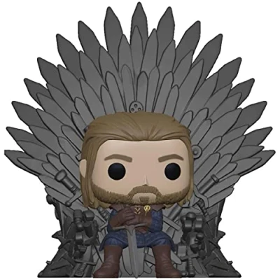 Image of Funko POP! Deluxe: GOT Ned Stark on Throne Game Of Thrones Collectable Vinyl Figure Gift Idea Official Merchandise Toys for Kids &amp; Adults TV Fans Model Collectors